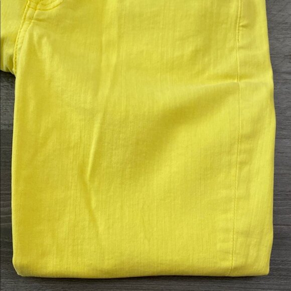 7 For All Mankind Yellow Skinny Jeans 29 Zip Fly Mid Rise Stretch Womens Denim - Picture 11 of 12